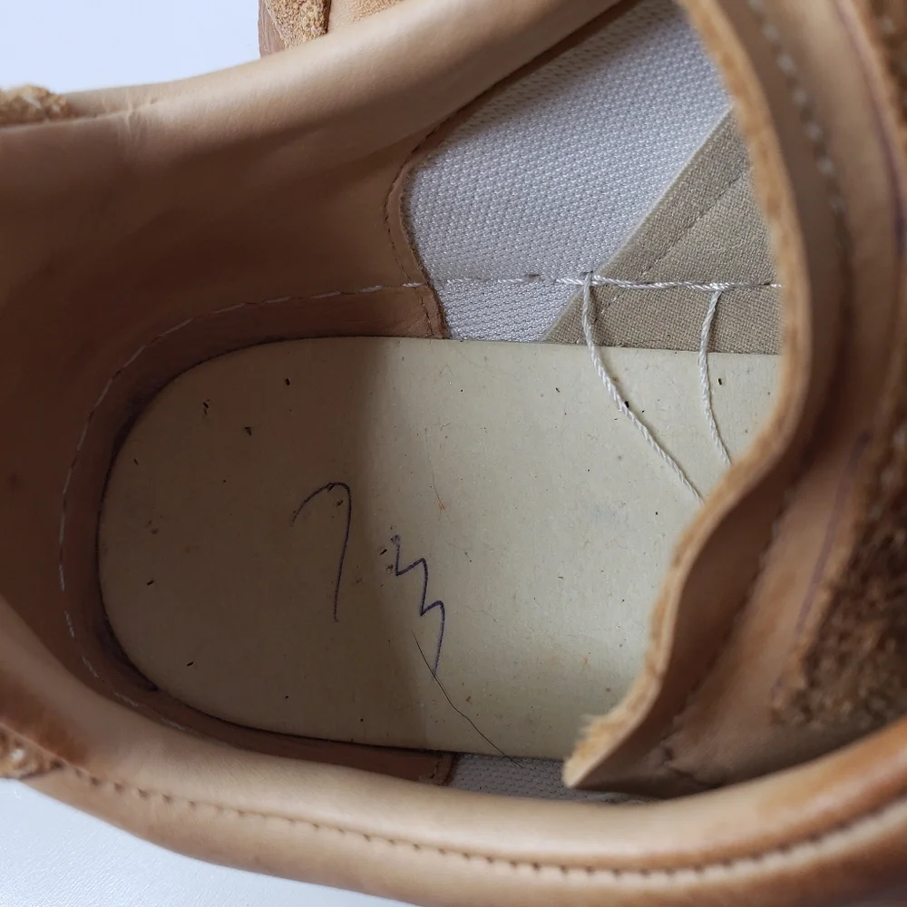 Handmade Leather Burnished Unisex Leather Walking Athleisure Casual Sneaker - Picture 10 of 12